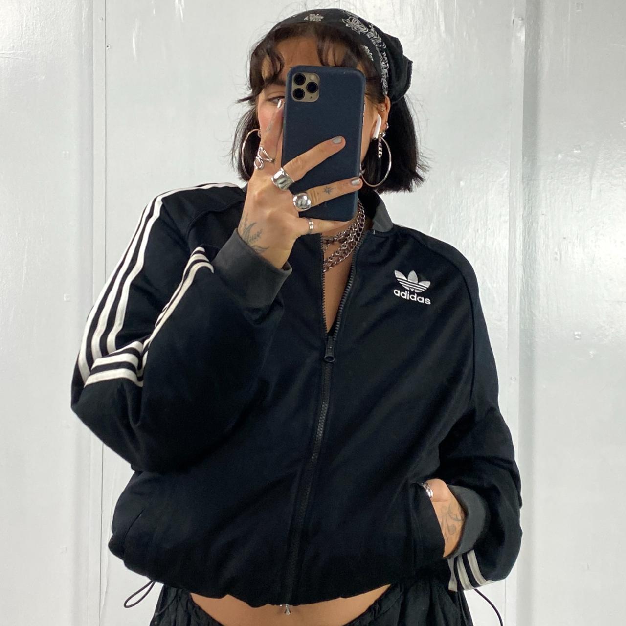 Vintage ADIDAS Reversible Padded Zip Up Bomber | Depop