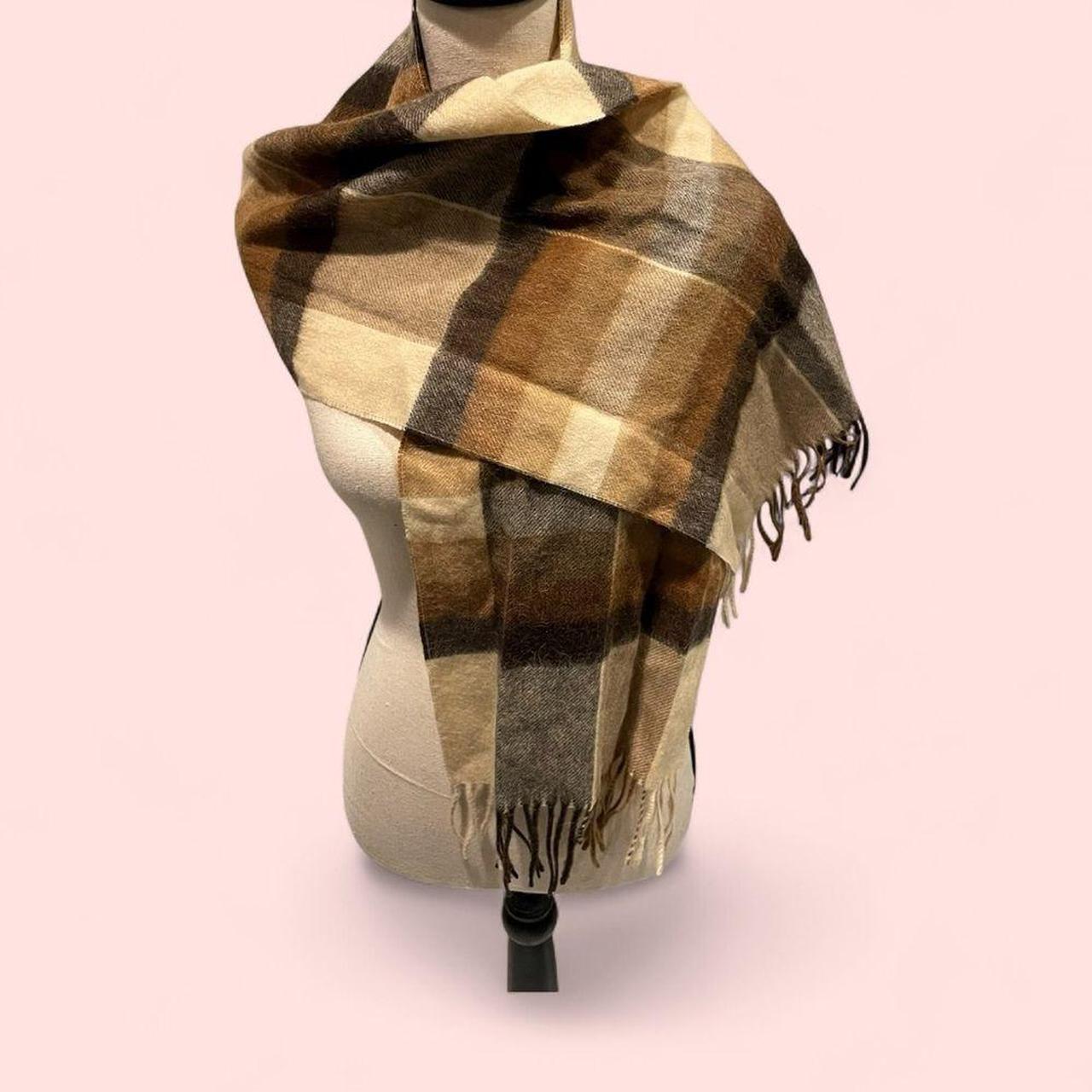 Source Unknown Women's Scarf - Tan/Brown – Vintag… - image 1