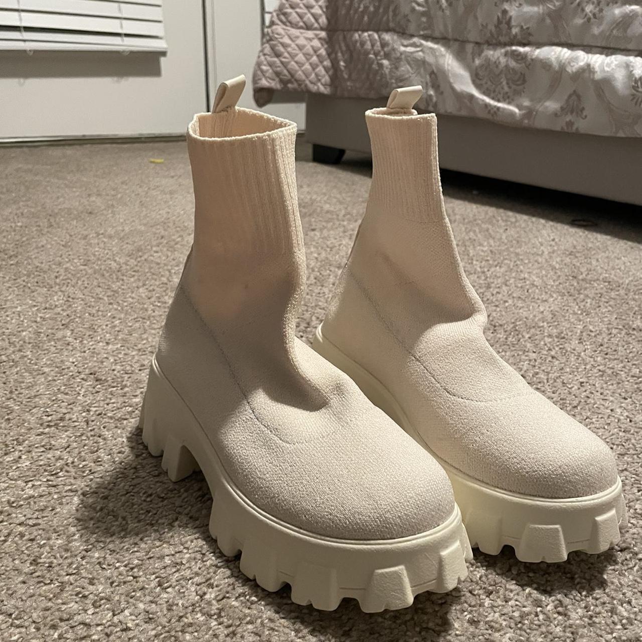 EGO Women's White and Cream Boots