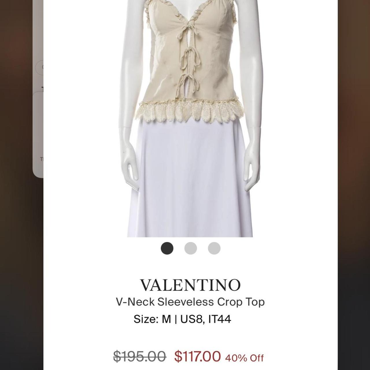 Valentino Women's Cream and White Vest (7)