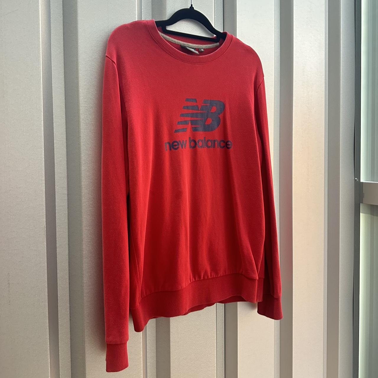 New balance red discount sweatshirt