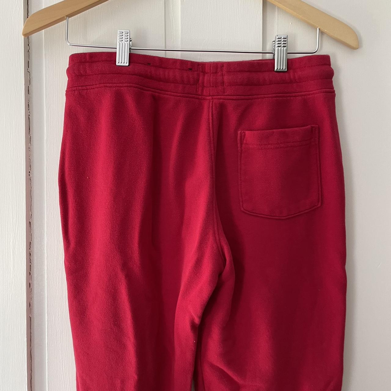 Red hollister y2k sweatpants Super cute 2000s pants - Depop