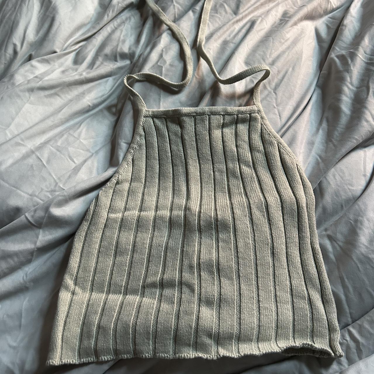 brandy melville green halter top