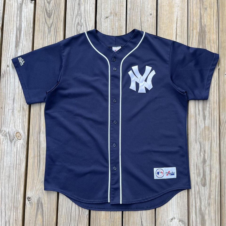 Vintage 90's Derek Jeter jersey Majestic made in USA - Depop