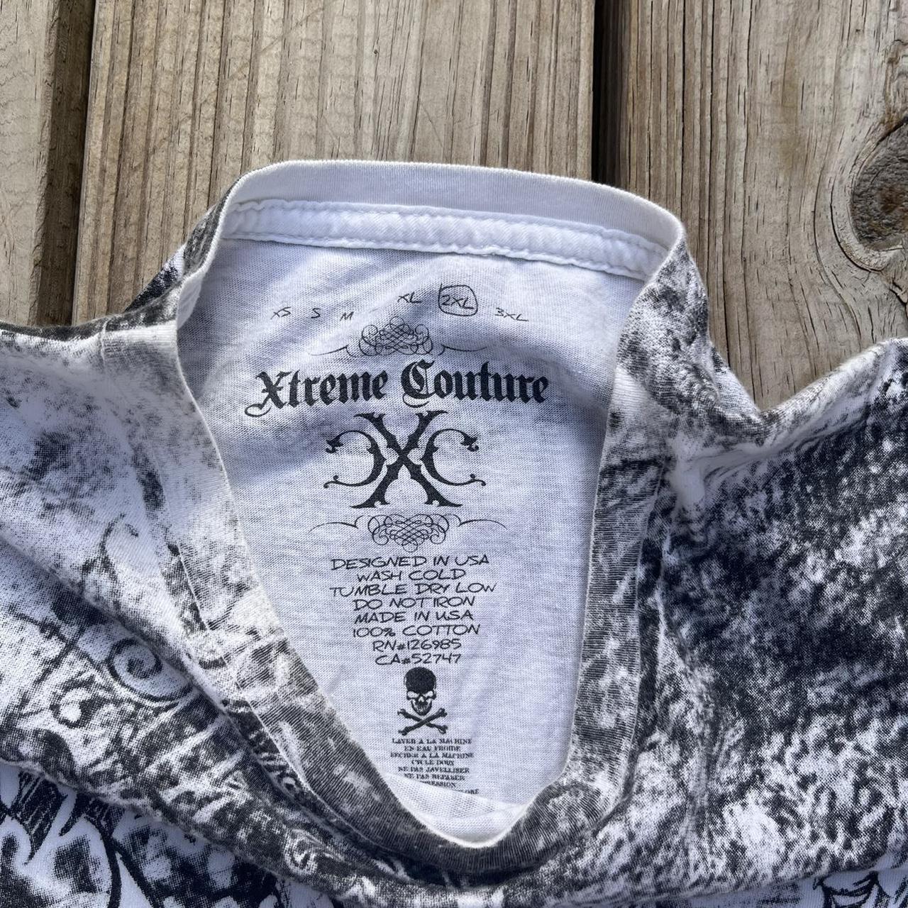 Y2K Xtreme Couture Reaper graphic all over print... Depop