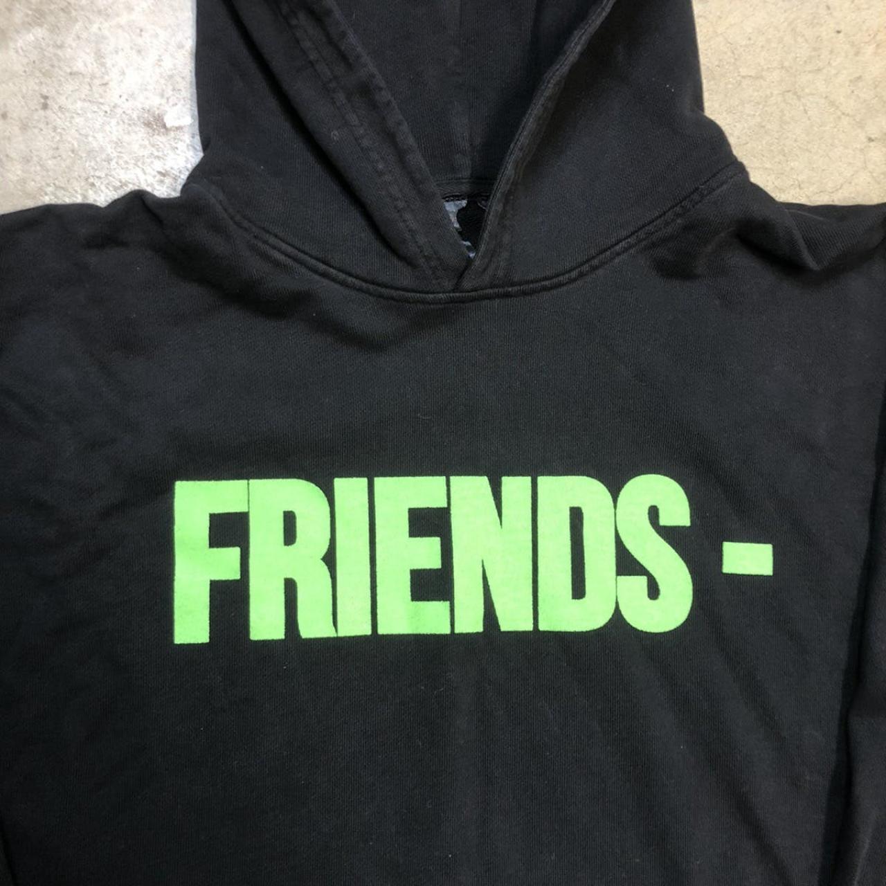 Vlone Friends Hoodie Small Green Print Pit to pit