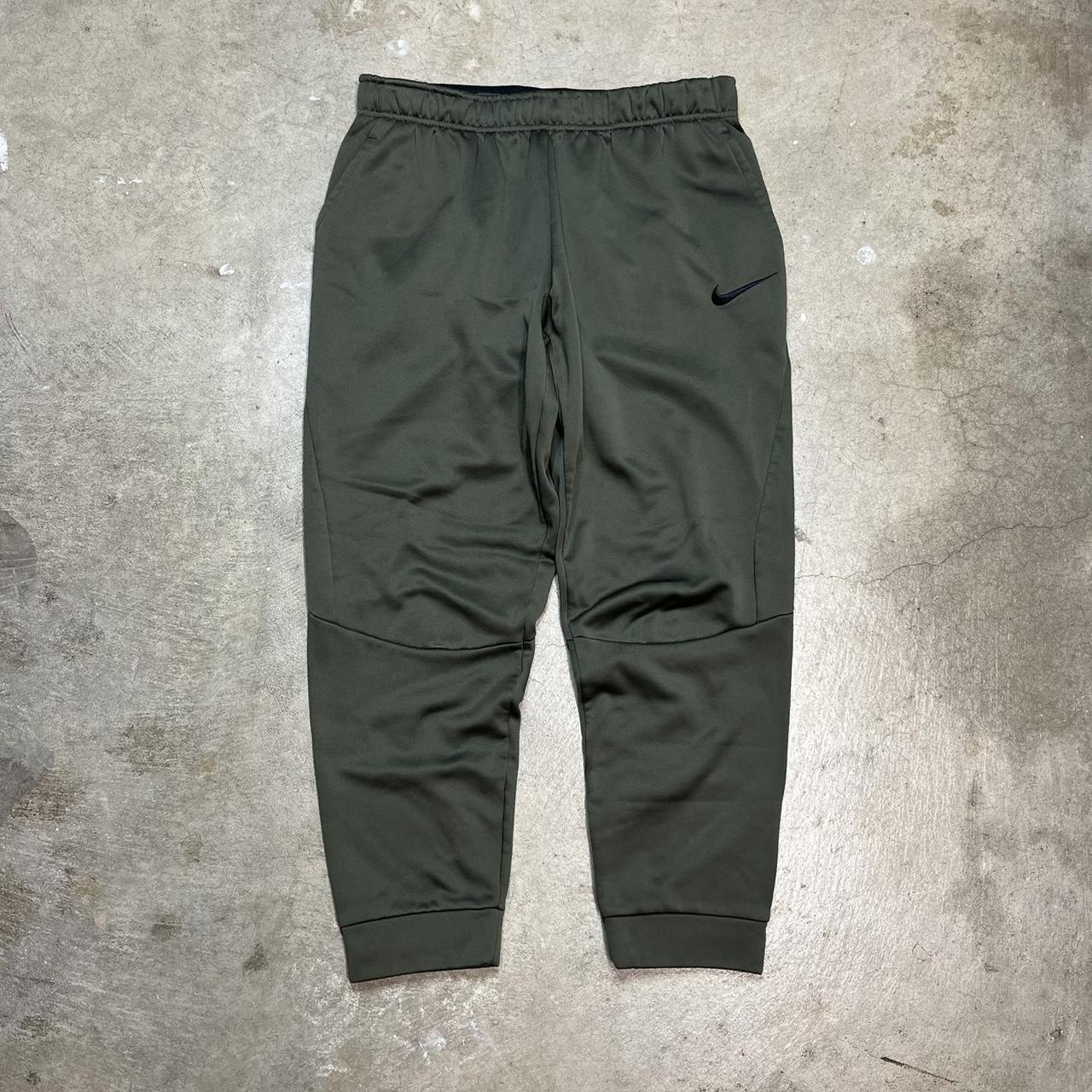 Olive green joggers nike best sale