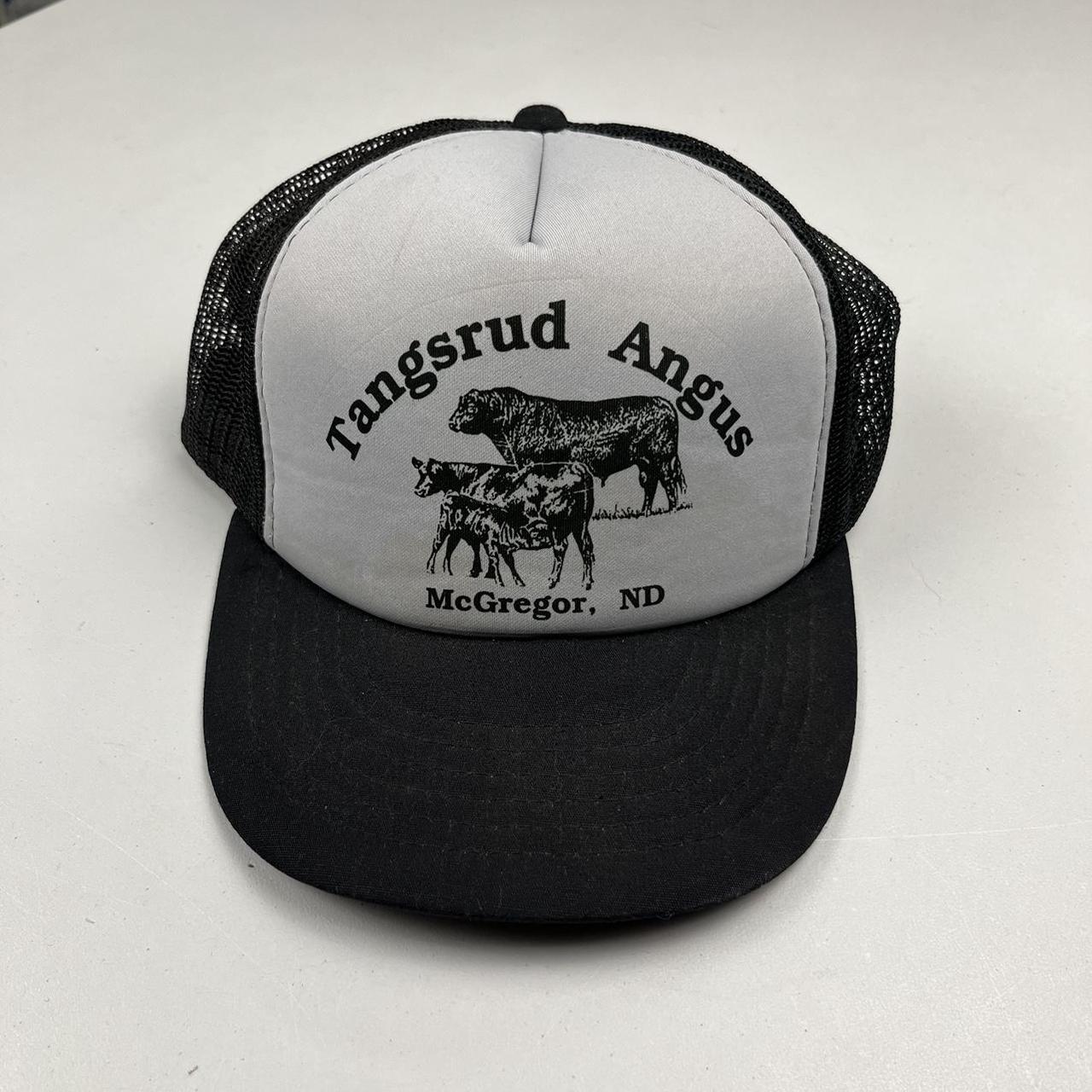 Vintage Tangsrud Angus Trucker hat grey black