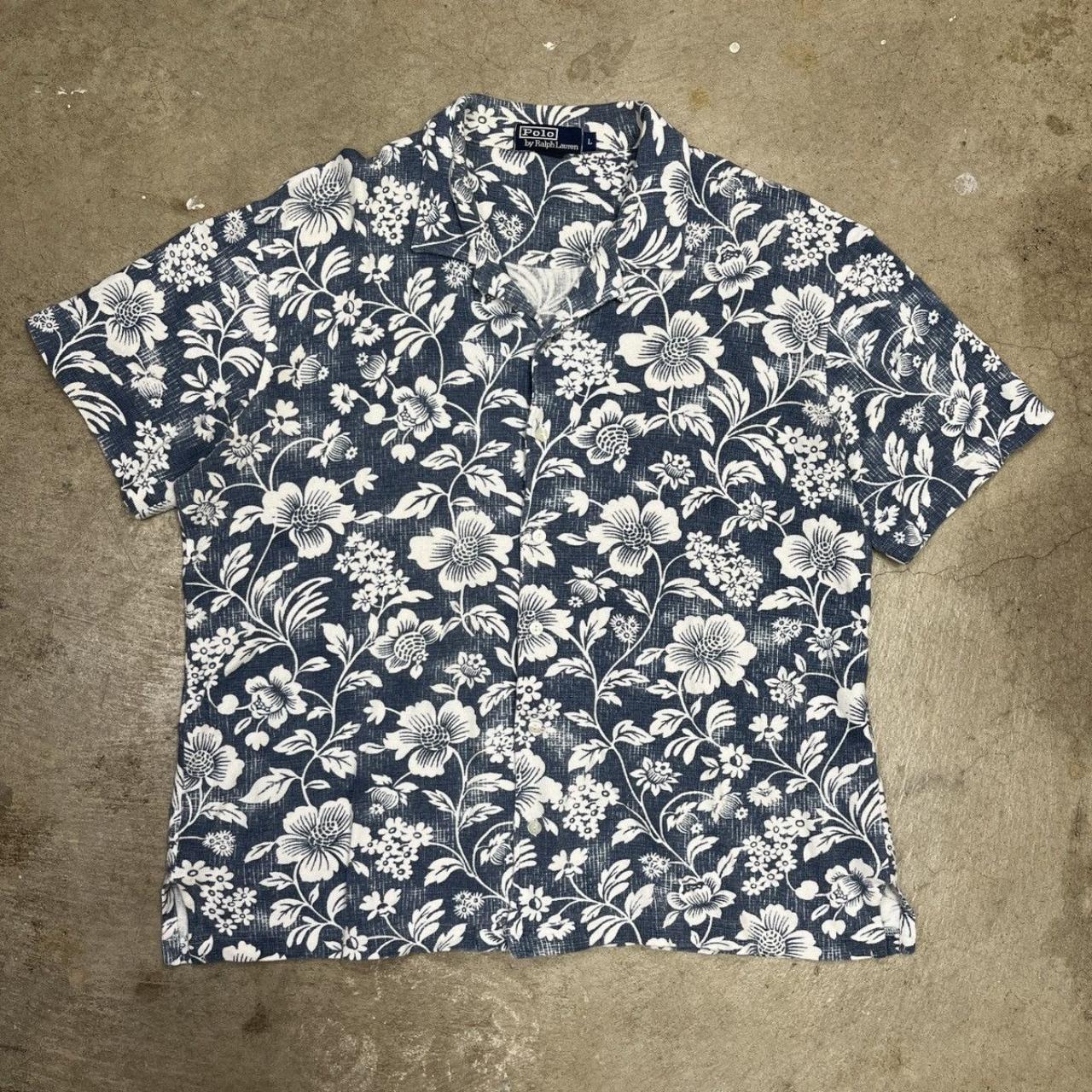 Vintage Polo Ralph Lauren Camp Collar Looper Floral | Depop