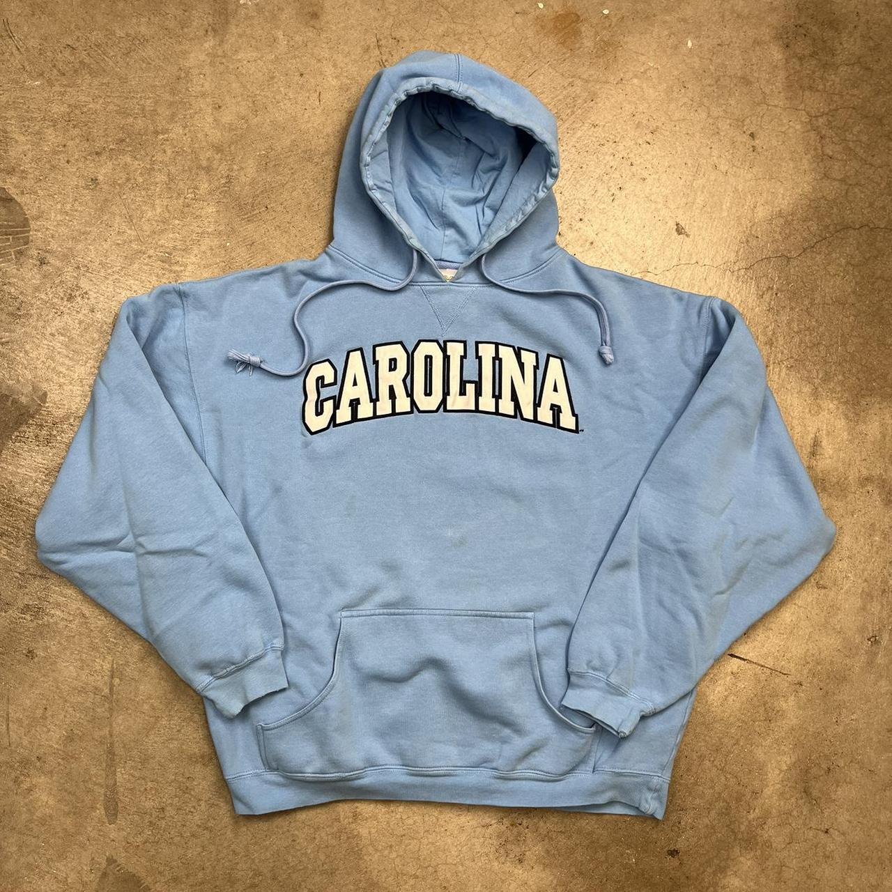 Vintage 90s Carolina hoodie UNC Tarheels baby blue | Depop