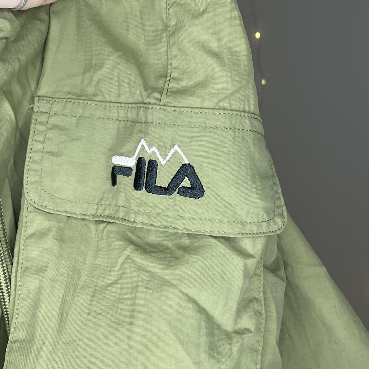 Fila Women's Green and Khaki Skirt | Depop