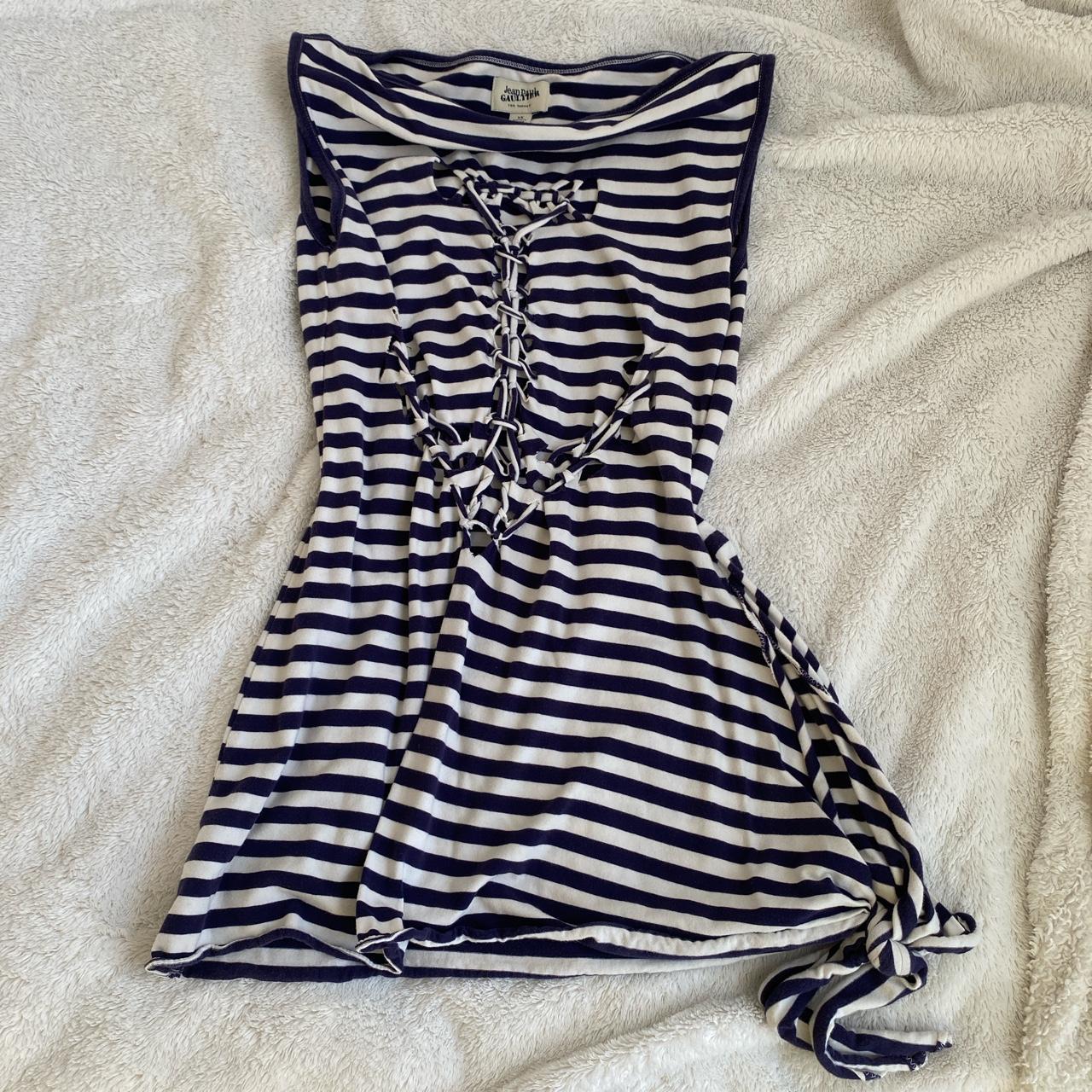 Found this vintage Jean Paul Gaultier dress today! I have found similar  ones online but not this exact pattern. Does anyone know anything about it/  how to price? : r/Depop