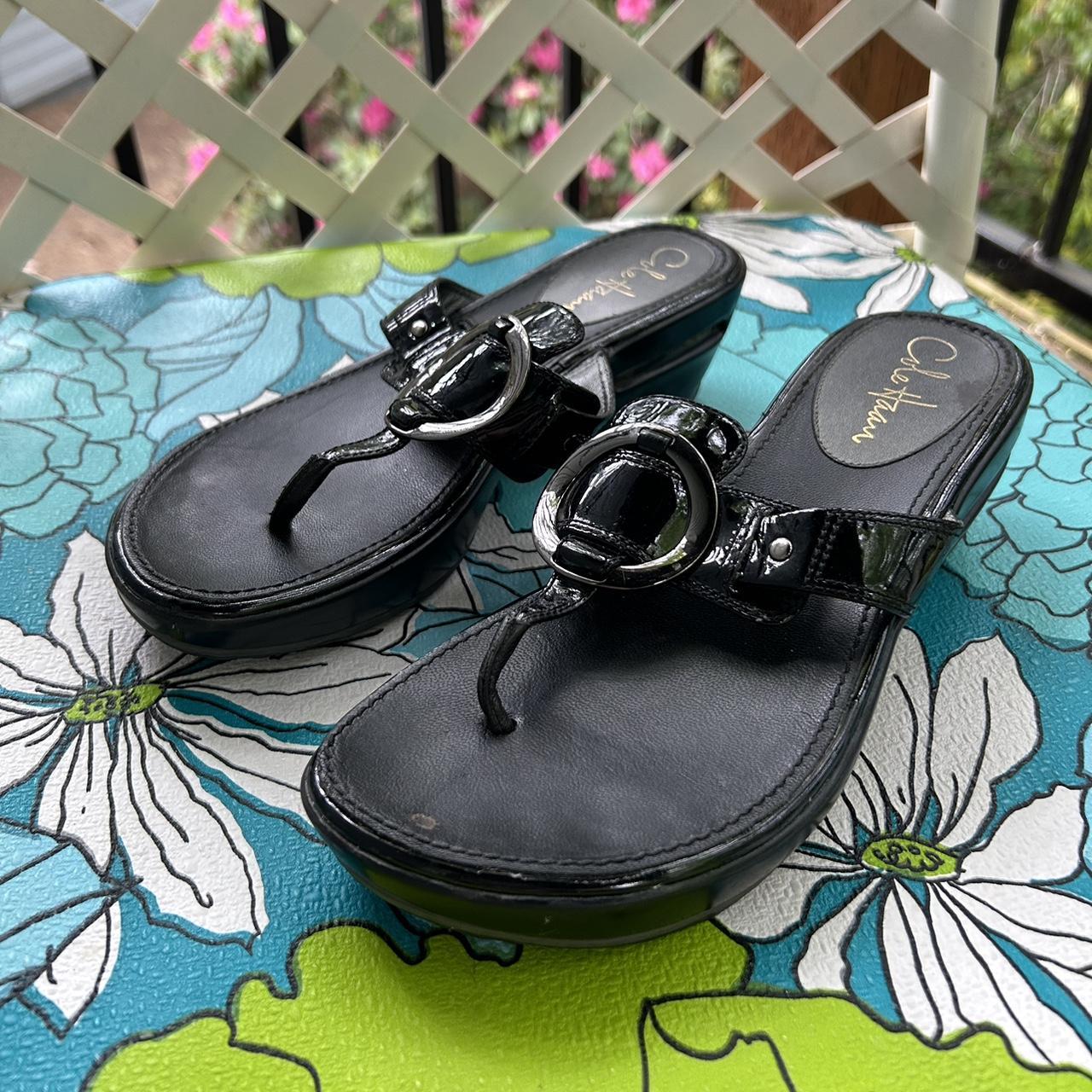 Cole Haan Y2K black open toed thong sandals Depop