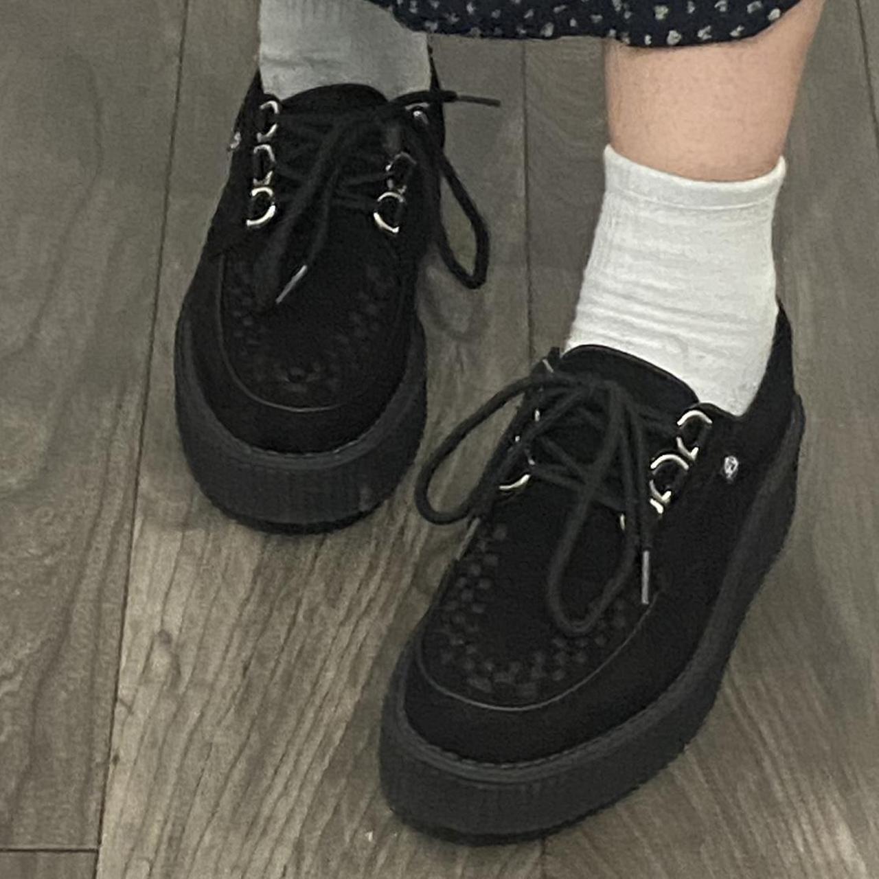 Brand New IN BOX Tuk Black Velvet Creepers! so... Depop