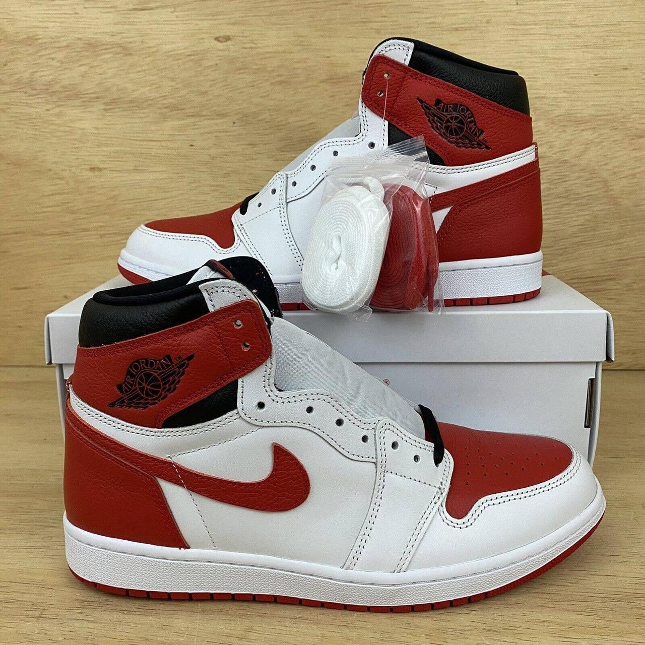 Nike Air Jordan 1 Retro High OG Heritage White Red | Depop