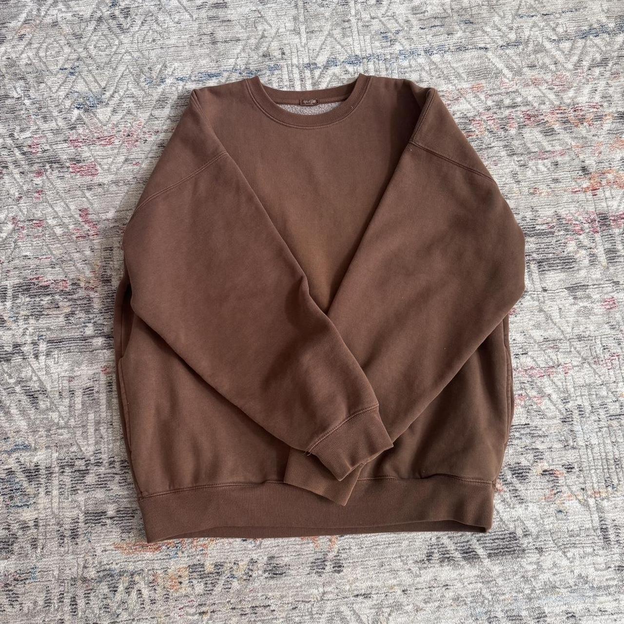 Yellow Sweatshirt Crew Neck Brandy Melville Honey Sweater Brandy