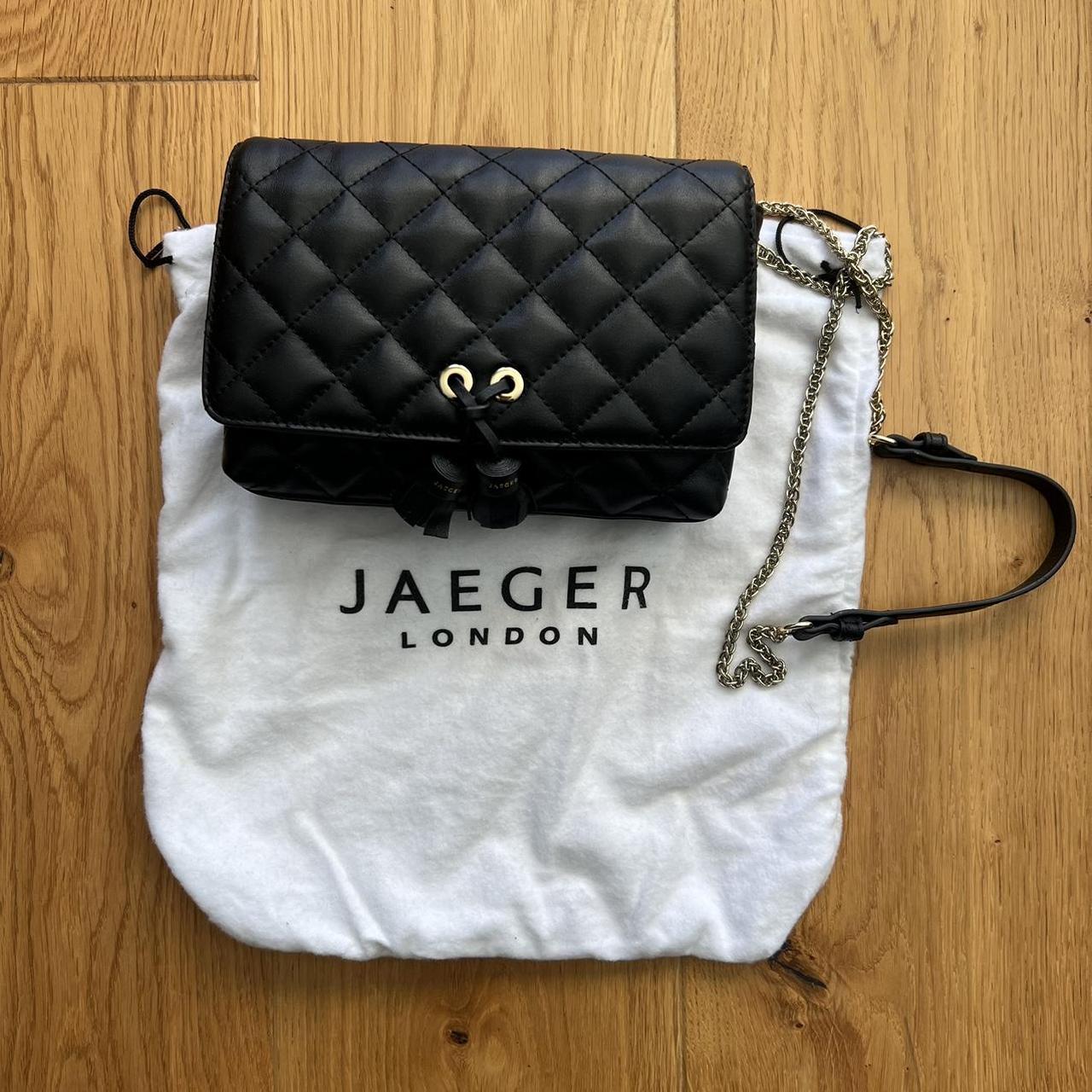 Jaegar leather quilted bag with tassels. Brand new Depop