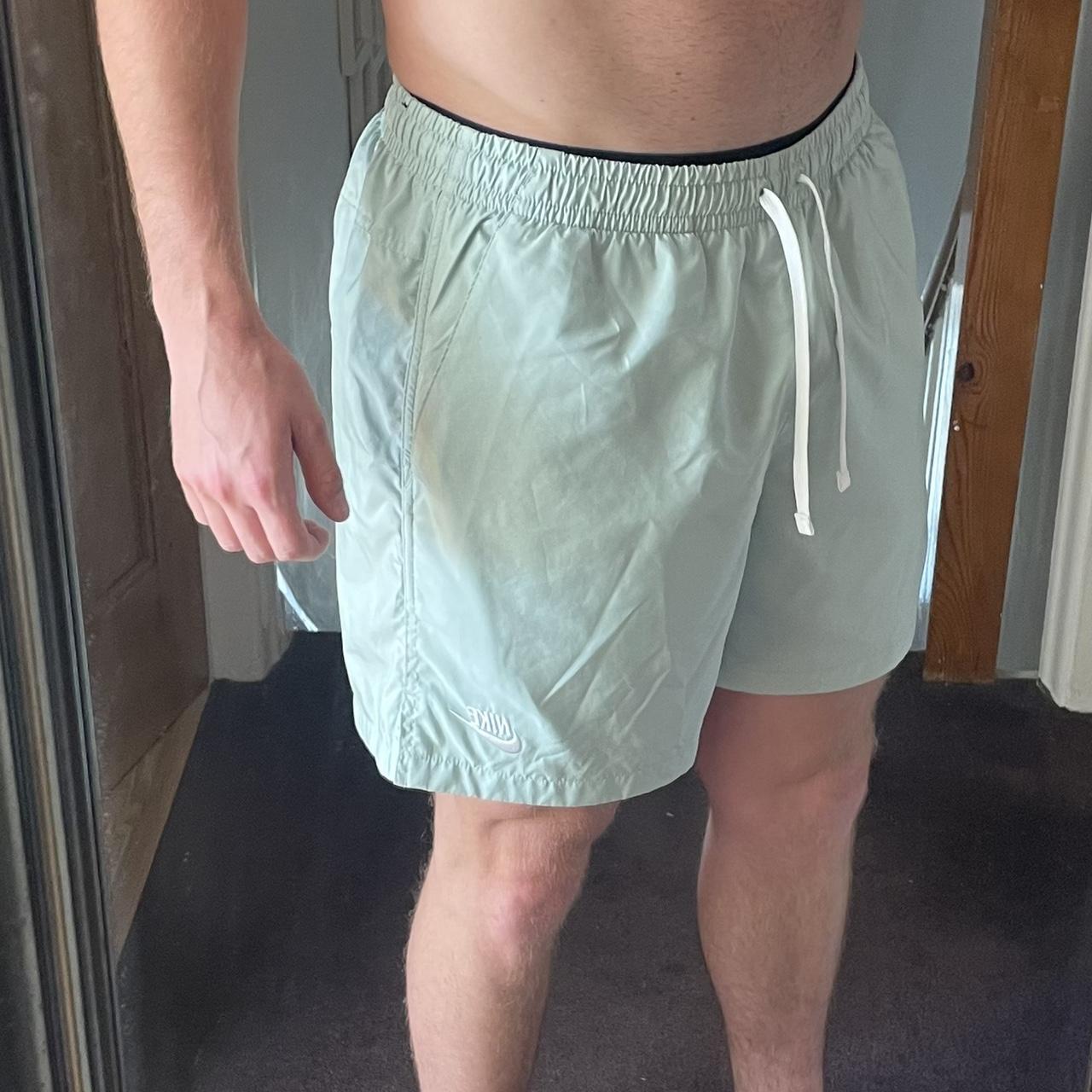 Green Nike swim shorts Size L Selling as I never... Depop
