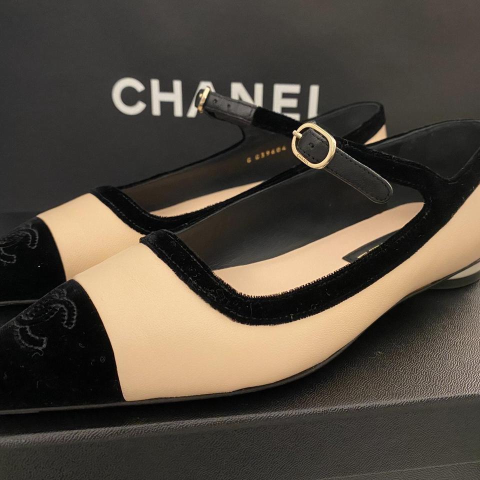 Authentic Chanel Pointed Ballet Flats/Mary - Depop