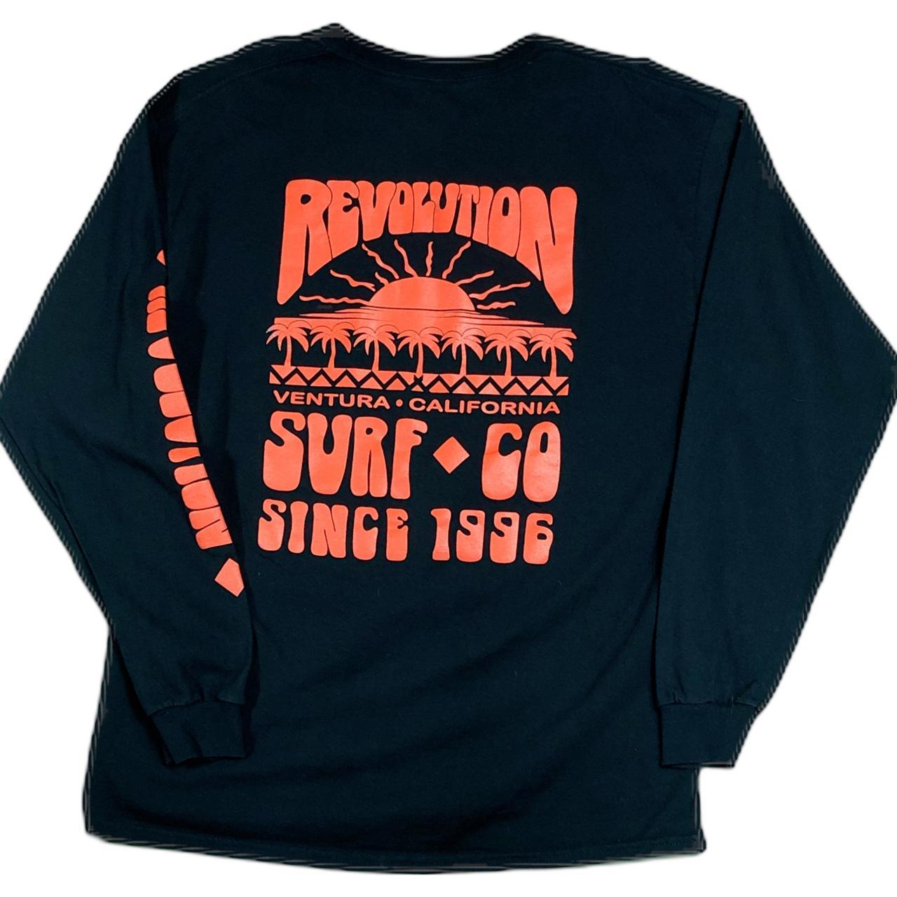 REVOLUTION SURF CO Long sleeve black and orange... - Depop