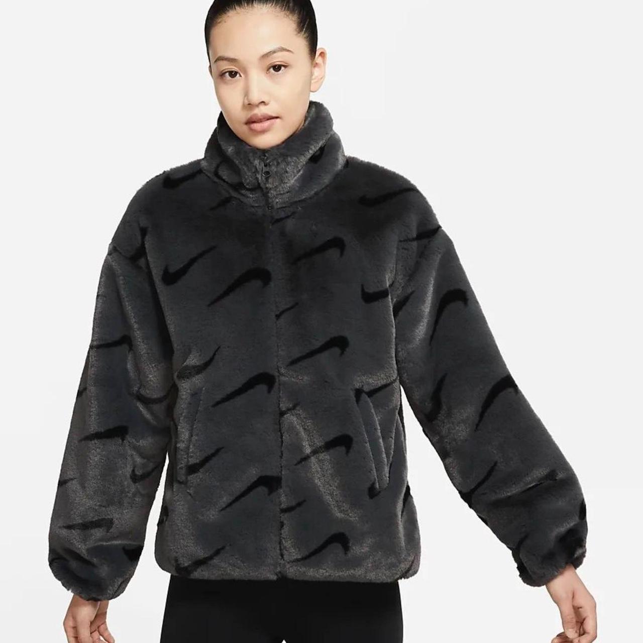 fluffy nike zip up