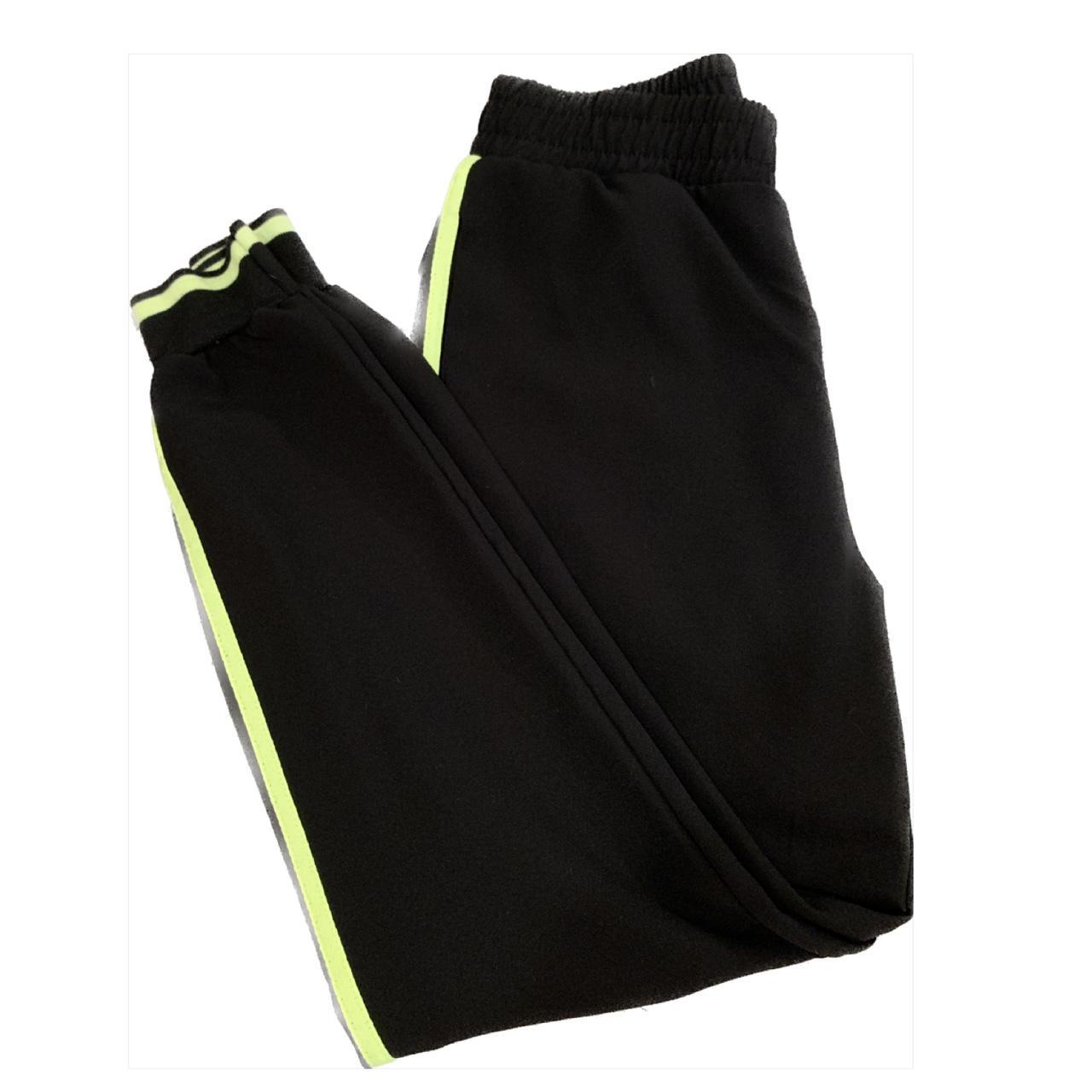 Black joggers best sale with neon stripe