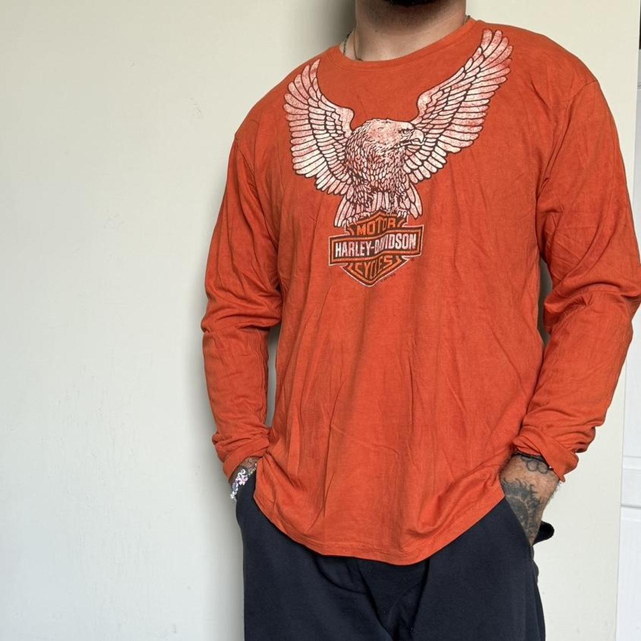 Orange harley davidson sweatshirt online