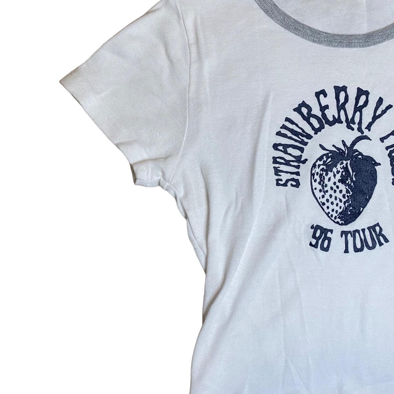 BRANDY MELVILLE JOHN GALT STRAWBERRY WHITE BABY... Depop