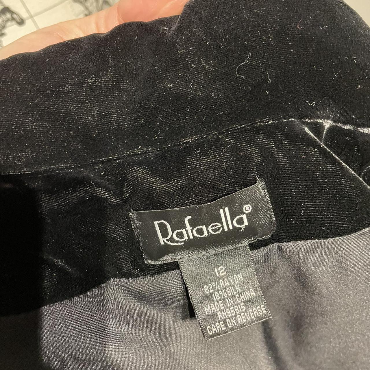 Vintage Rafaella Silk Velvet Two Button Collar... - Depop