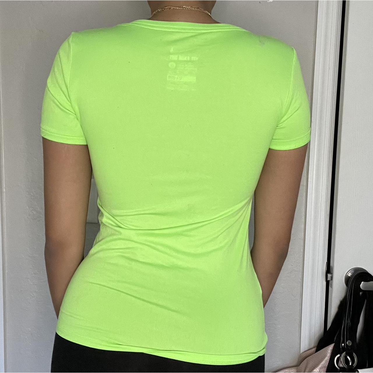 neon green nike shirt women's
