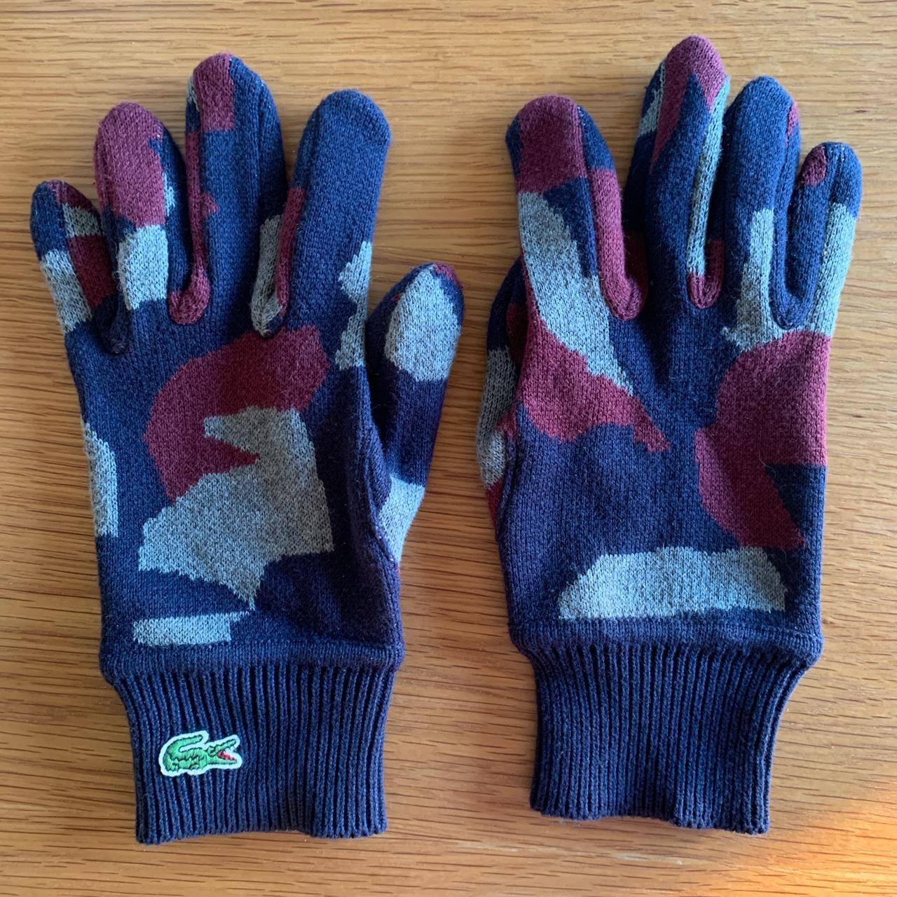 Lacoste Live Men's Burgundy and Navy Gloves
