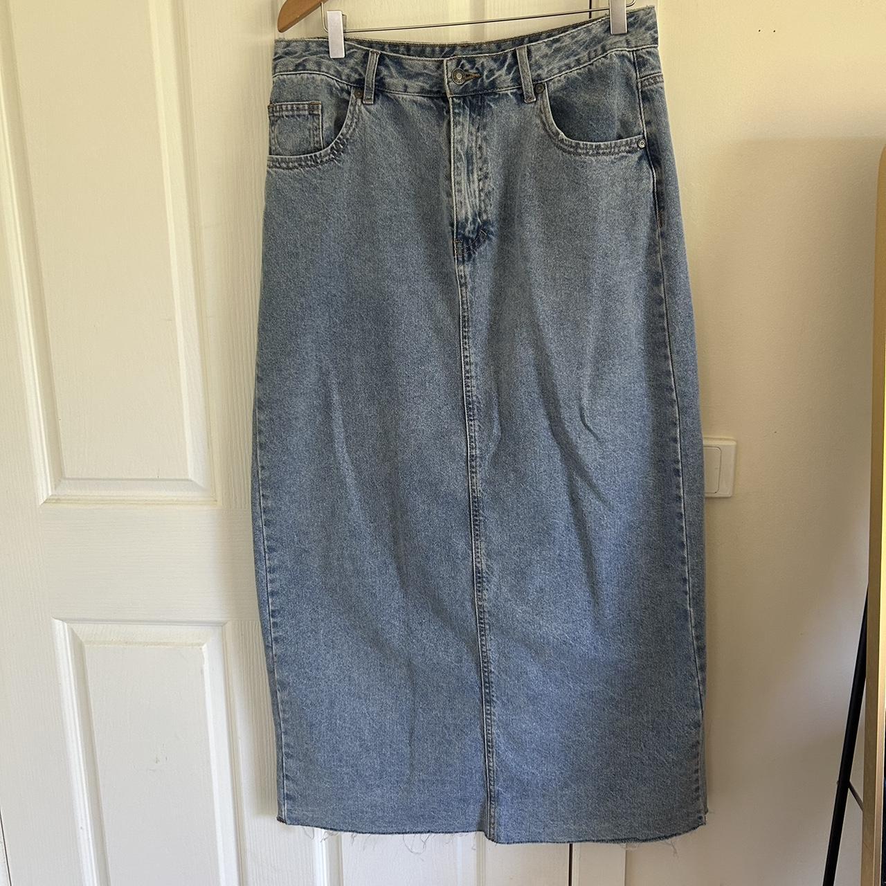 SPORTSGIRL CURRENT SEASON DENIM MAXI SKIRT. Size 14... Depop
