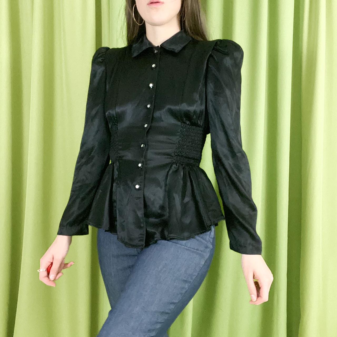 All That Jazz Women's Black and Silver Blouse