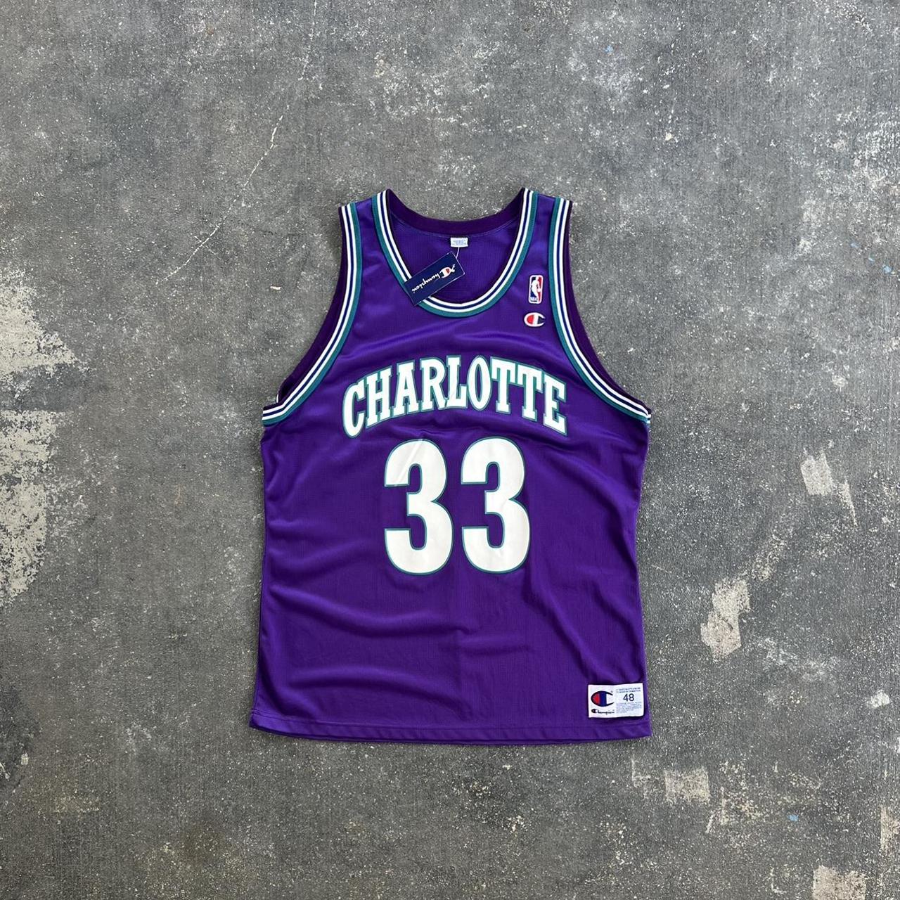 Alonzo Mourning Vintage 90's Charlotte Hornets Champion Made in