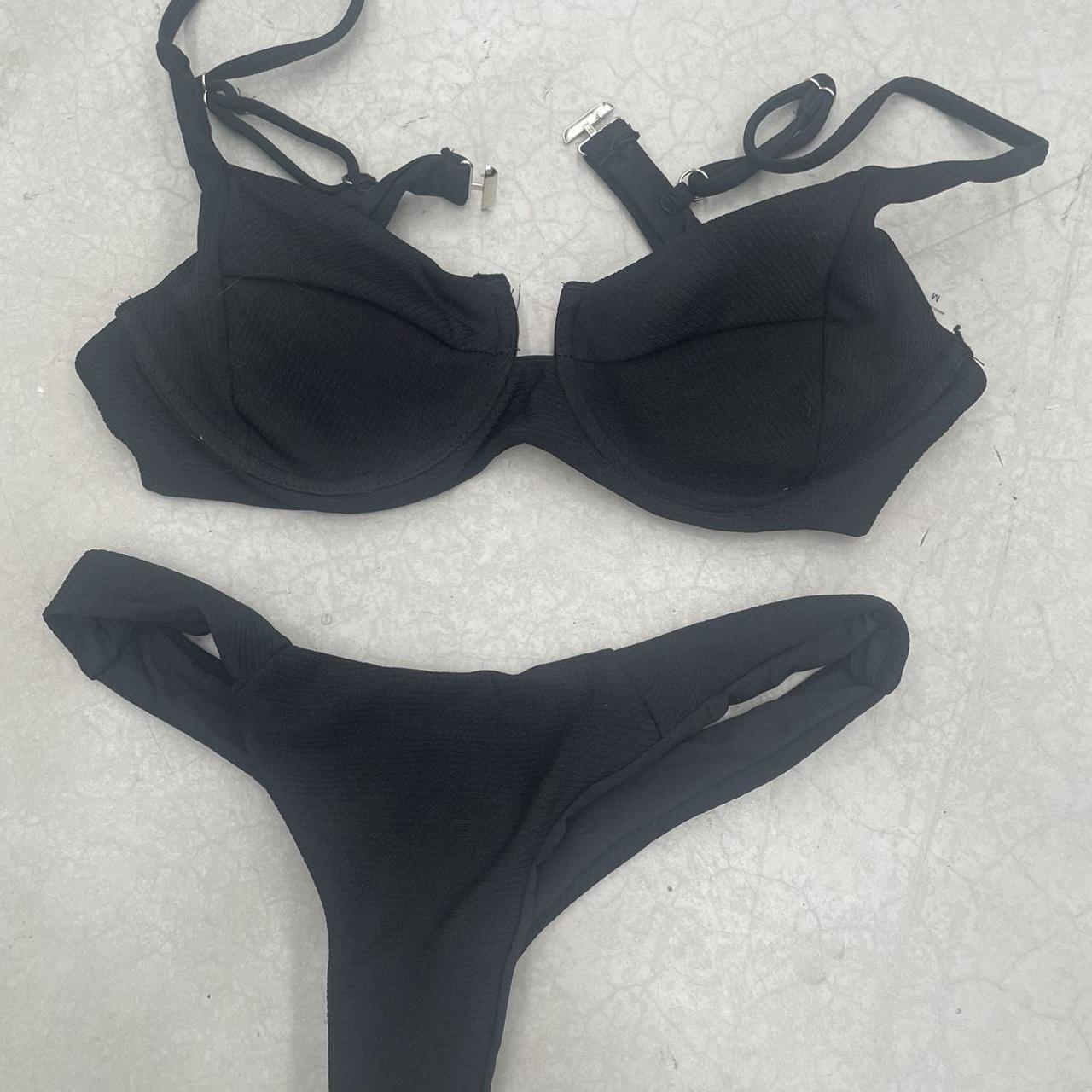 Black bikini set Sample sale #bikini - Depop