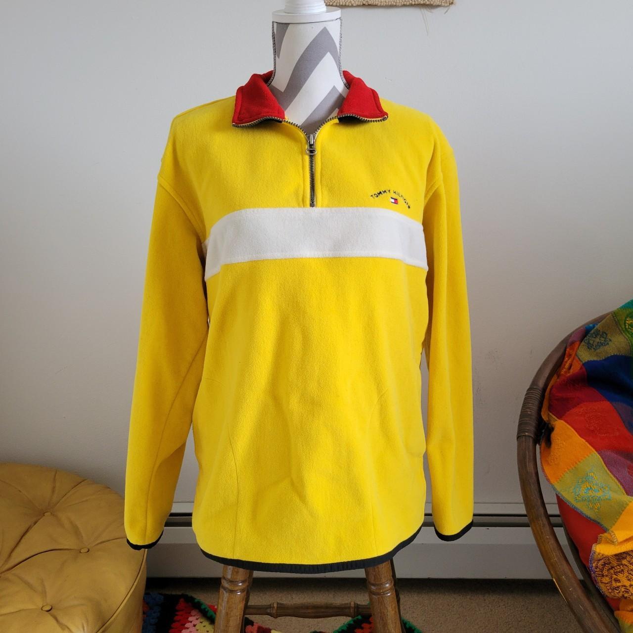 yellow tommy hilfiger quarter zip