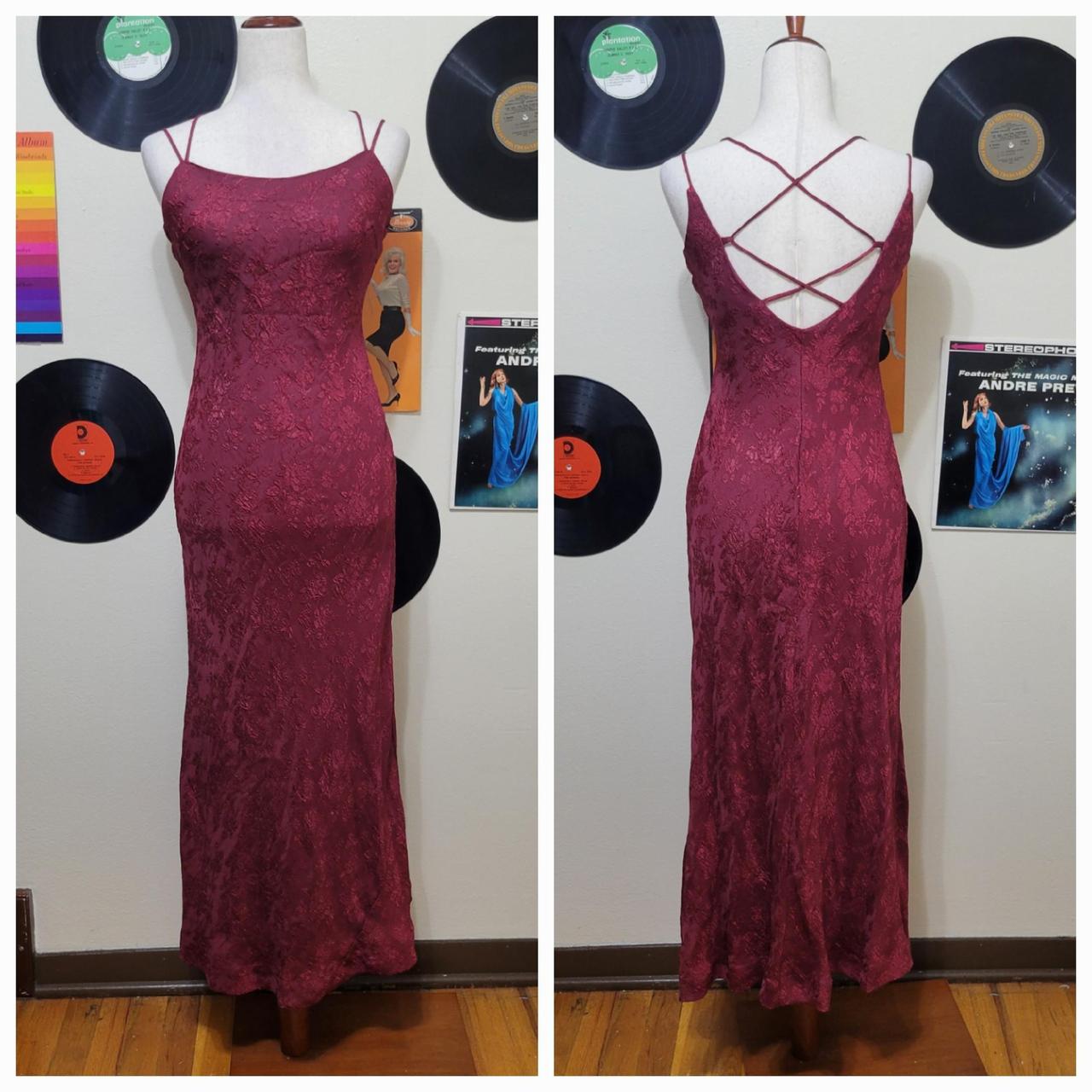 Maurices 90s Vintage Floral Prom Dress Depop