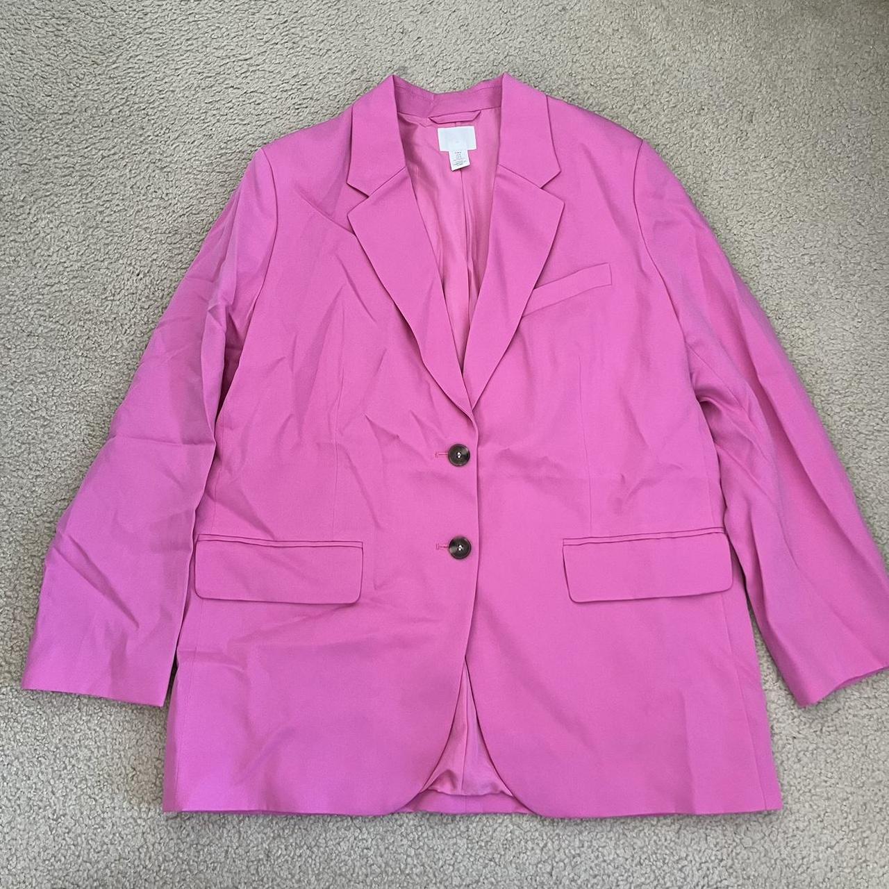 SOLD OUT Hot Pink Barbie H&M Womens Blazer, has no... - Depop