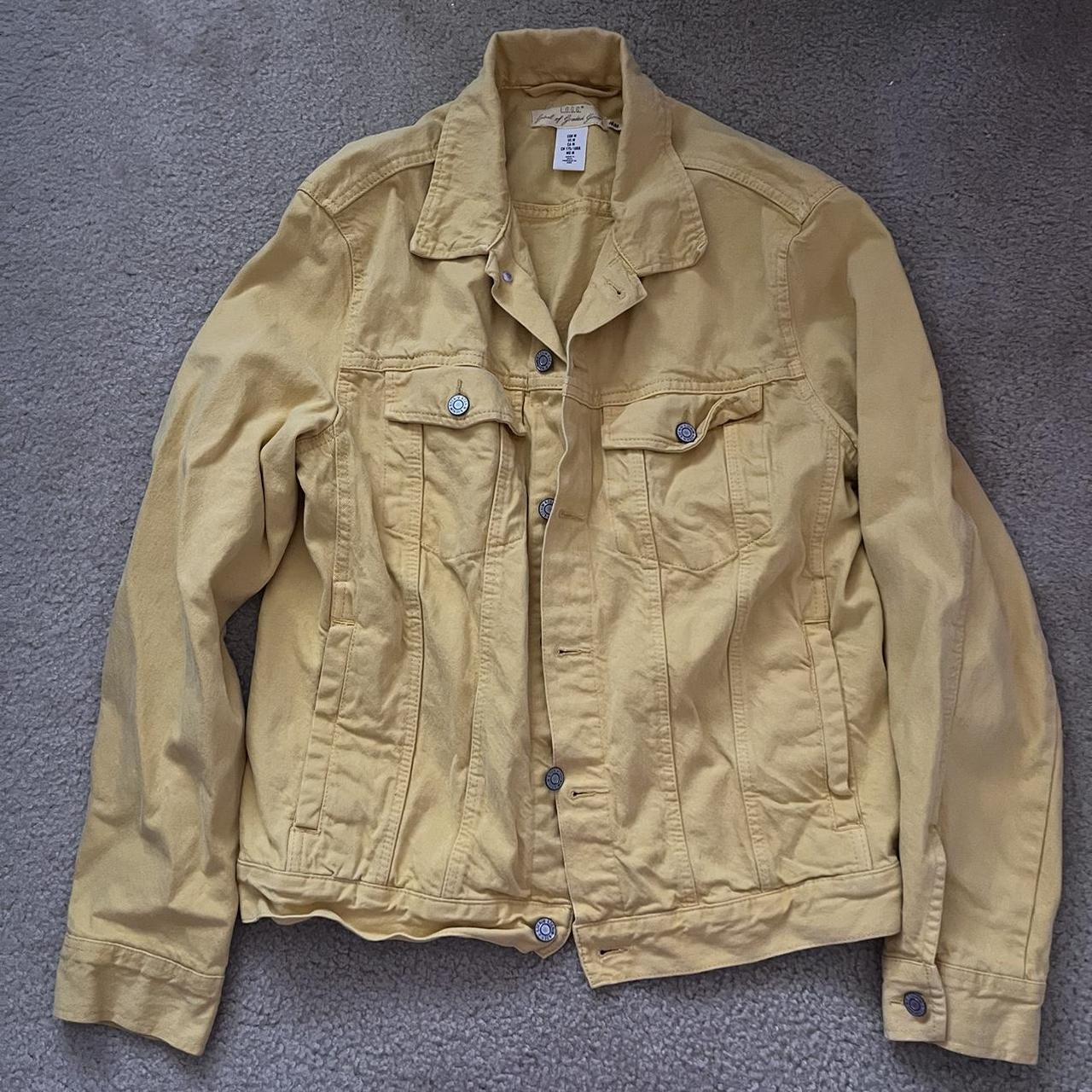 H&m yellow denim outlet jacket