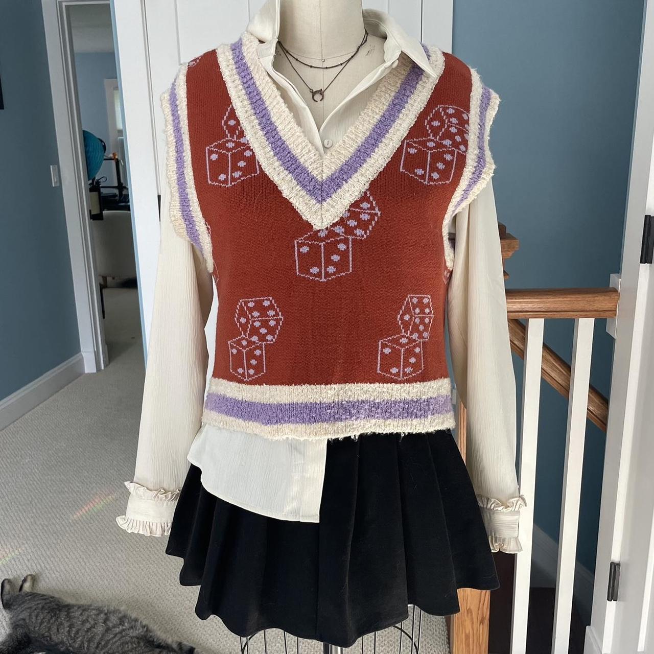 Sweater vest/button down Or I can list Depop