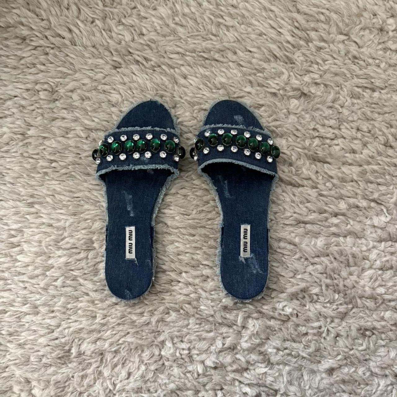 Miu Miu Women's Slides - Blue/Navy - US 9 – Miu M… - image 2