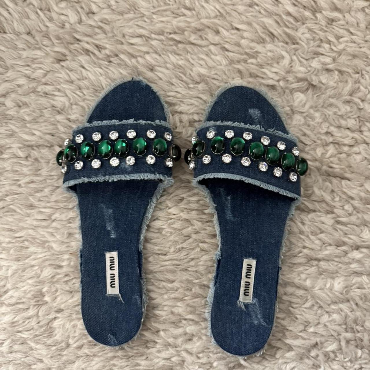 Miu Miu Women's Slides - Blue/Navy - US 9 – Miu M… - image 1