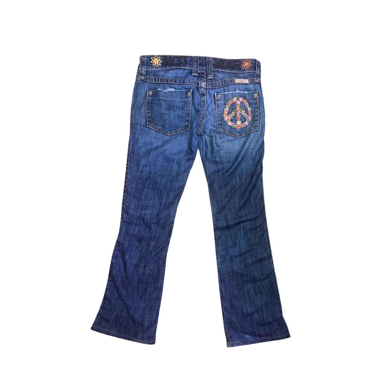 F rankie Ｂ　Make Love Not War Jeans Vintage Frankie b make love not war jeans ☮︎ would | Depop