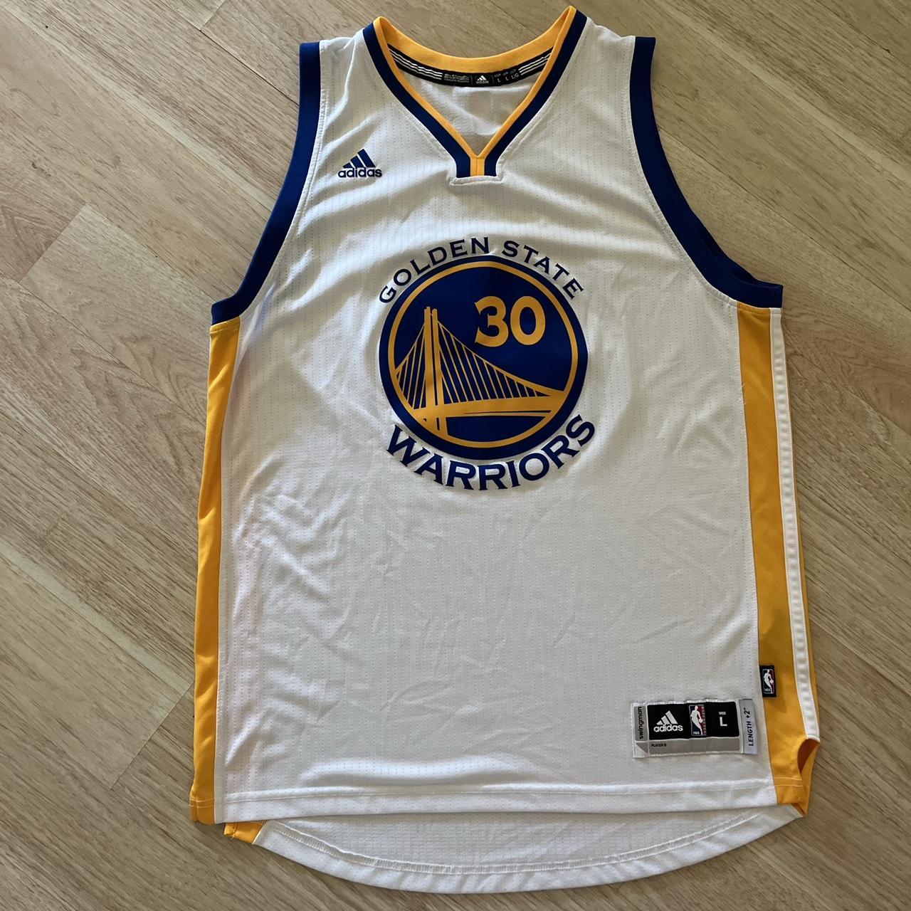 Golden State Warriors Stephen Curry Adidas White T Shirt Jersey