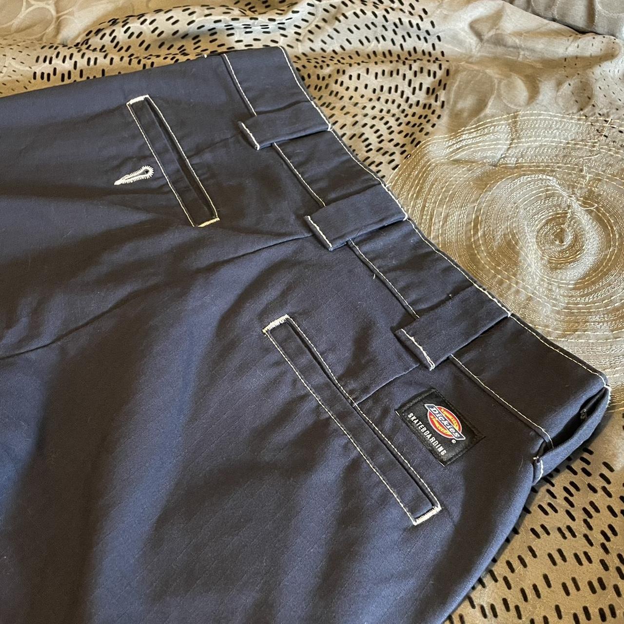 Dickies Ripstop Cargo Pants Navy with white accent... Depop
