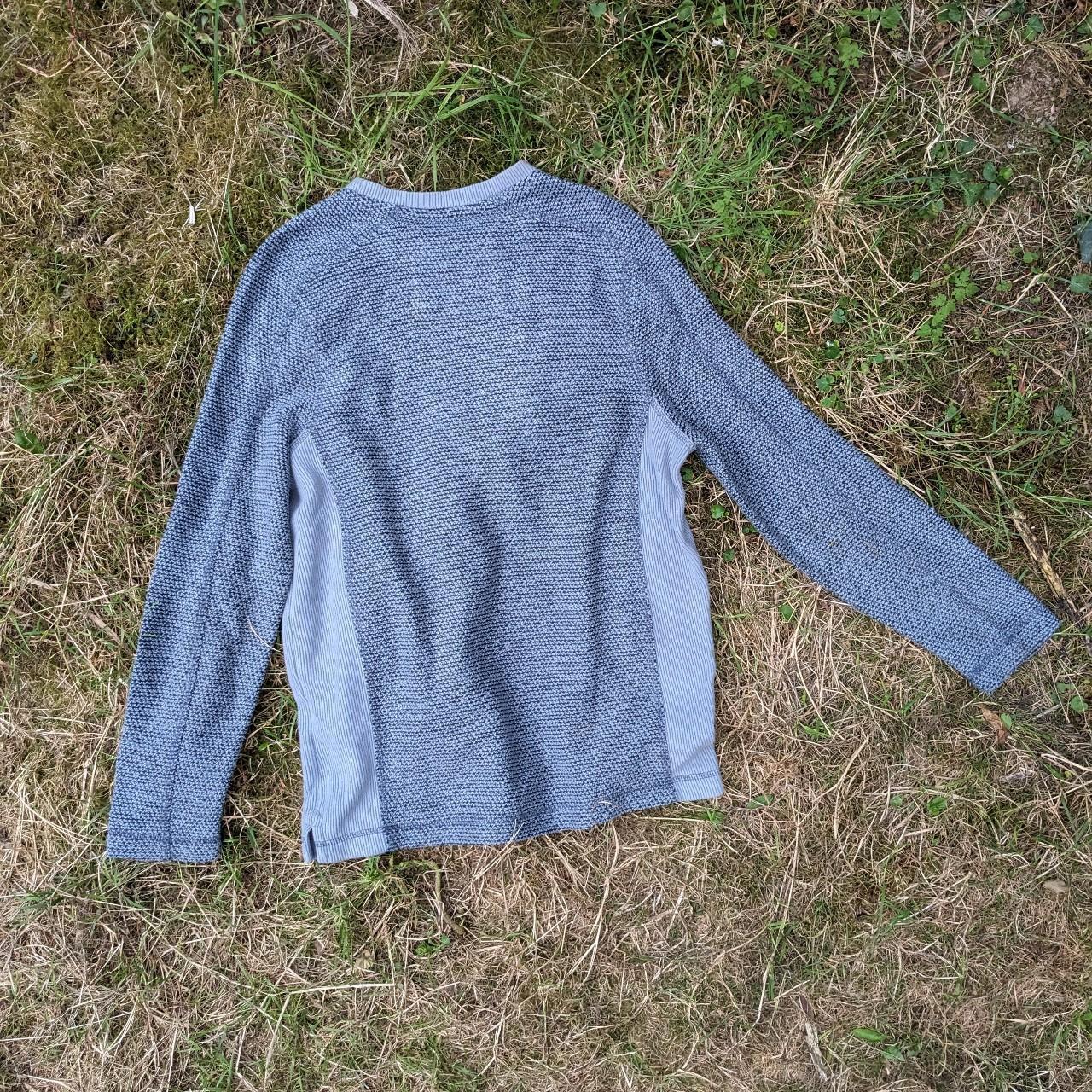 Grey weird fish sweater. This is a super high... Depop
