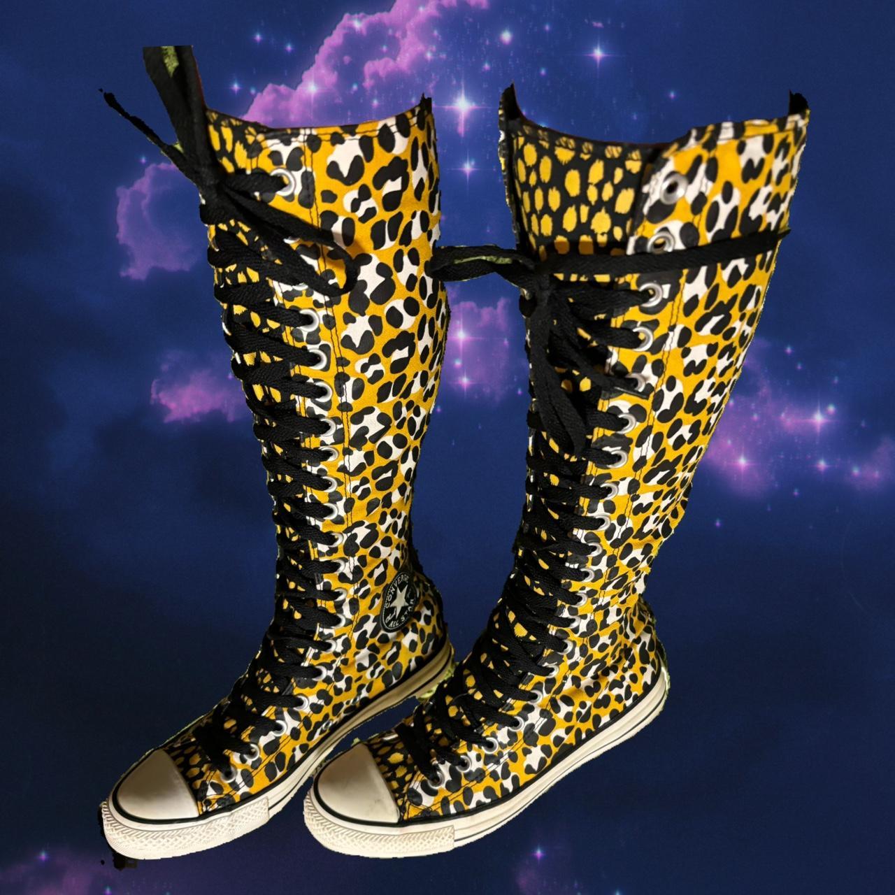 Leopard print shop converse boots