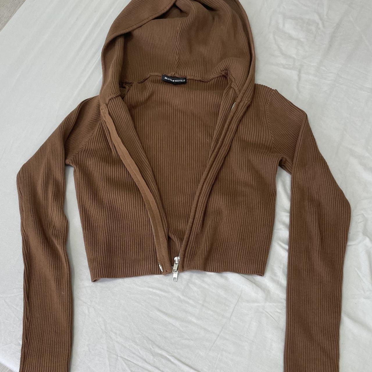 brandy melville arden crop hoodie 🤎 PERFECT... Depop