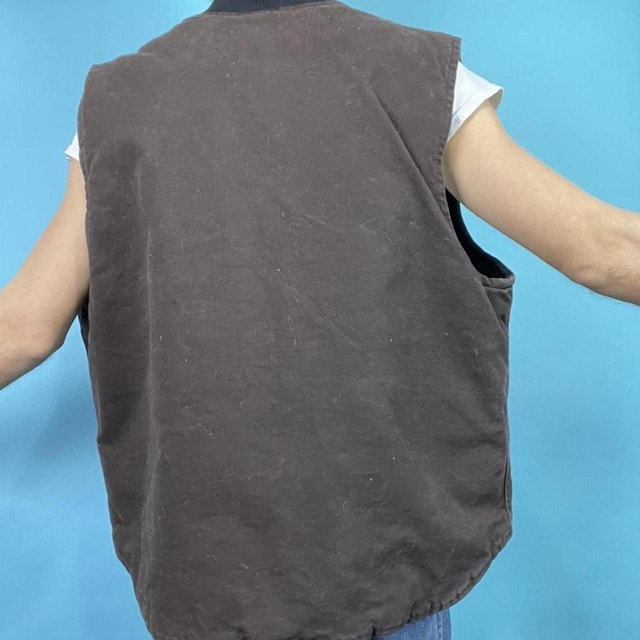 ️CARHARTT Y2K Brown Zip Up Heavyweight Vest SIZE... Depop