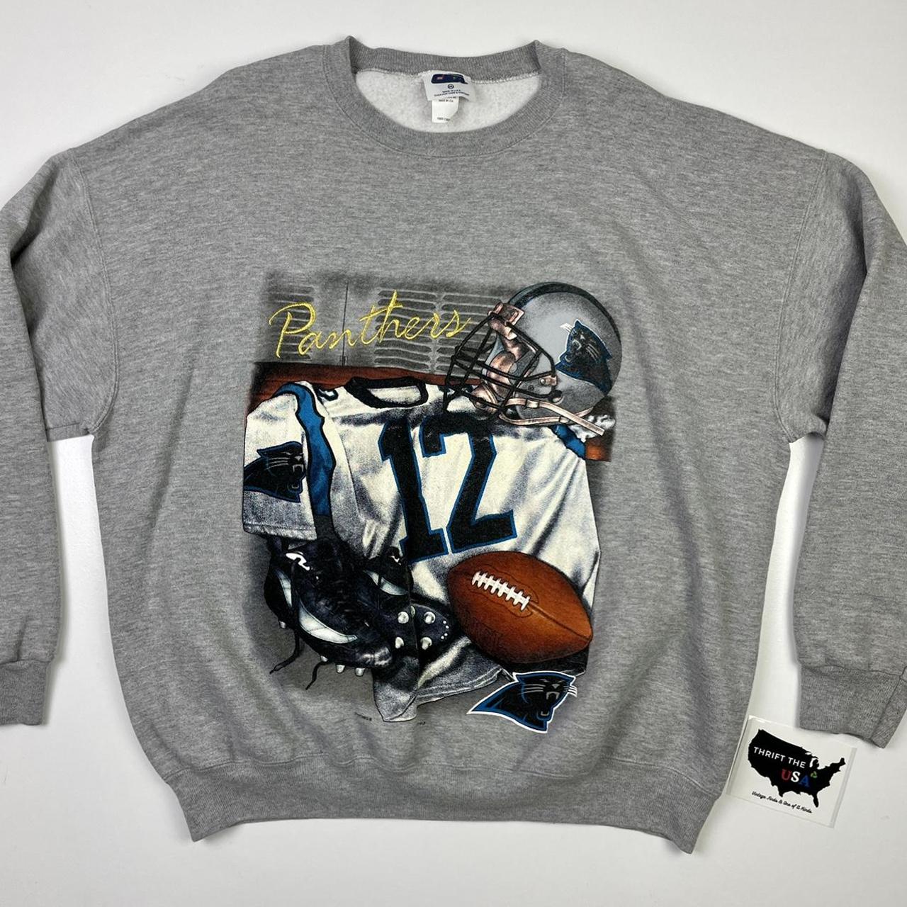 Vintage 90's Carolina Panthers Crewneck Sweatshirt - Depop